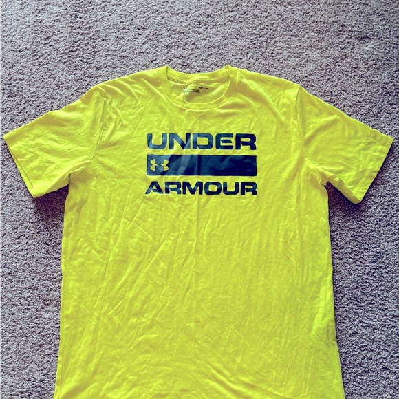 Under Armour blight yellow tshirt Large - Picture 1 of 2